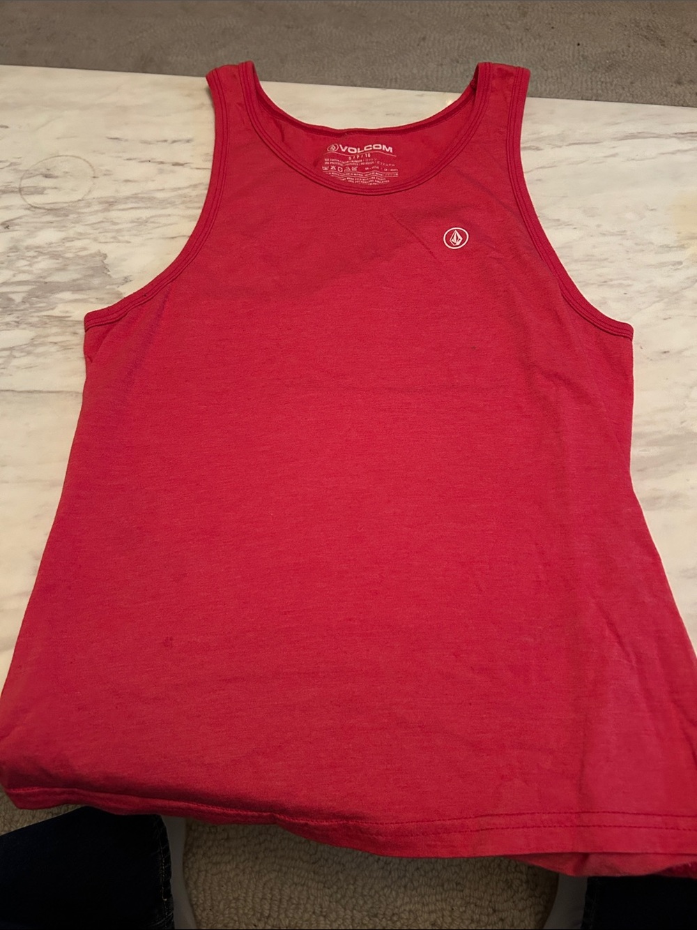 Volcom Red Girls' Racerback Tank Top - Picture 3 of 3